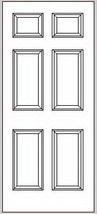 Custom closet door - Colonial composite wood design 